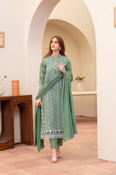Meemzey - Ready To Wear 3 pc Lawn Embroidered Suit - MZ-1038