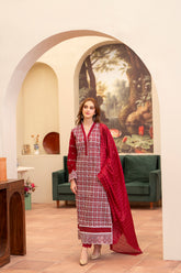 Meemzey - Ready To Wear 3 pc Lawn Embroidered Suit - MZ-1026