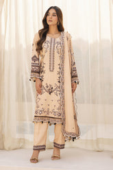 Meemzey - Ready To Wear 3 pc Lawn Printed with Embroidery Suit - MZ - 1010
