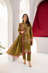 Meemzey - Ready To Wear 3 pc Lawn Embroidered Suit - MZ-1013
