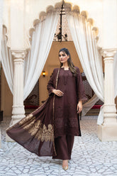 Meemzey - Ready To Wear 3 pc Lawn Embroidered Suit - MZ-1017