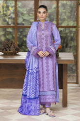 Meemzey - Ready To Wear 3 pc Lawn Embroidered Suit - MZ-1024