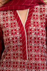 Meemzey - Ready To Wear 3 pc Lawn Embroidered Suit - MZ-1026