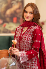 Meemzey - Ready To Wear 3 pc Lawn Embroidered Suit - MZ-1026