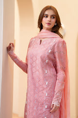 Meemzey - Ready To Wear 3 pc Lawn Embroidered Suit - MZ-1032