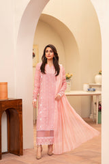 Meemzey - Ready To Wear 3 pc Lawn Embroidered Suit - MZ-1034