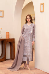 Meemzey - Ready To Wear 3 pc Lawn Embroidered Suit - MZ-1035