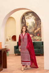 Meemzey - Ready To Wear 3 pc Lawn Embroidered Suit - MZ-1026