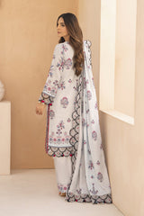Meemzey - Ready To Wear 3 pc Lawn Printed with Embroidery Suit - MZ - 1009