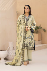 Meemzey - Ready To Wear 3 pc Lawn Printed with Embroidery Suit - MZ - 1007