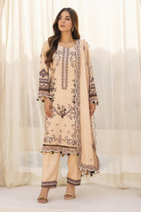 Meemzey - Ready To Wear 3 pc Lawn Printed with Embroidery Suit - MZ - 1010