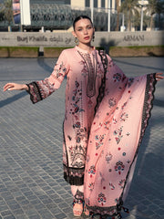 Meemzey - Ready To Wear 3 pc Lawn Printed with Embroidery Suit - MZ - 1005