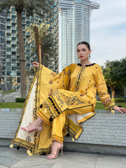 Meemzey - Ready To Wear 3 pc Lawn Printed with Embroidery Suit - MZ - 1003