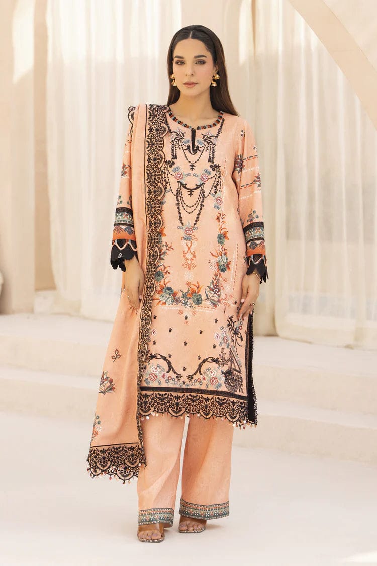Meemzey - Ready To Wear 3 pc Lawn Printed with Embroidery Suit - MZ - 1008