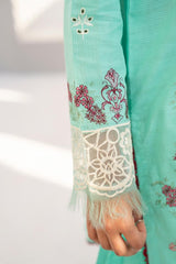 Meemzey - Ready To Wear 3 pc Lawn Embroidered Suit - MZ-1014
