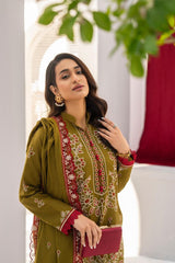 Meemzey - Ready To Wear 3 pc Lawn Embroidered Suit - MZ-1013
