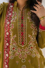 Meemzey - Ready To Wear 3 pc Lawn Embroidered Suit - MZ-1013