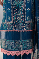 Meemzey - Ready To Wear 3 pc Lawn Embroidered Suit - MZ-1015