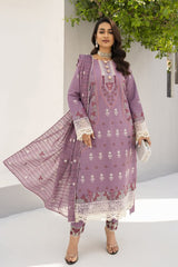 Meemzey - Ready To Wear 3 pc Lawn Embroidered Suit - MZ-1016
