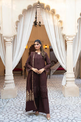 Meemzey - Ready To Wear 3 pc Lawn Embroidered Suit - MZ-1017