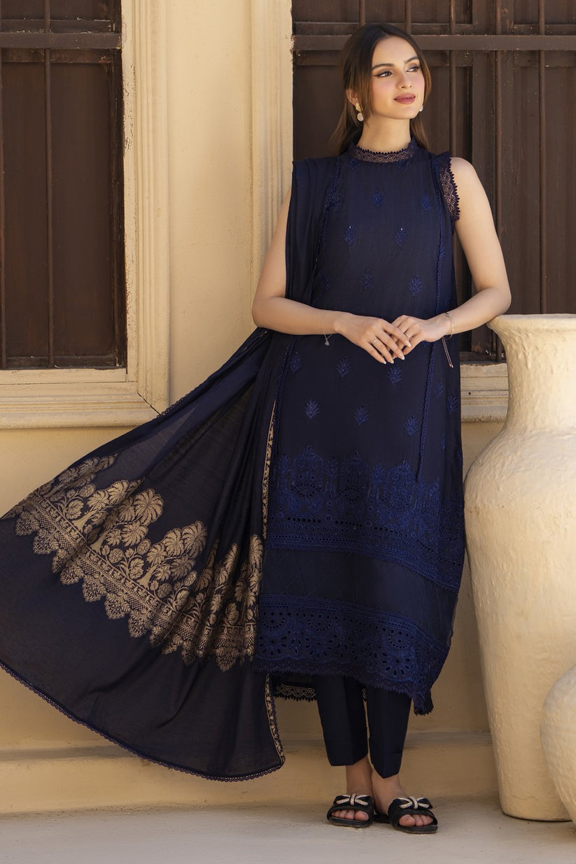Meemzey - Ready To Wear 3 pc Lawn Embroidered Suit - MZ-1019