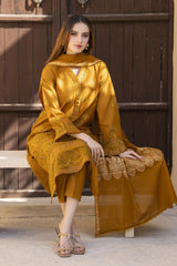 Meemzey - Ready To Wear 3 pc Lawn Embroidered Suit - MZ-1021
