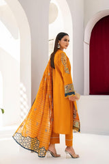 Meemzey - Ready To Wear 3 pc Lawn Embroidered Suit - MZ-1012