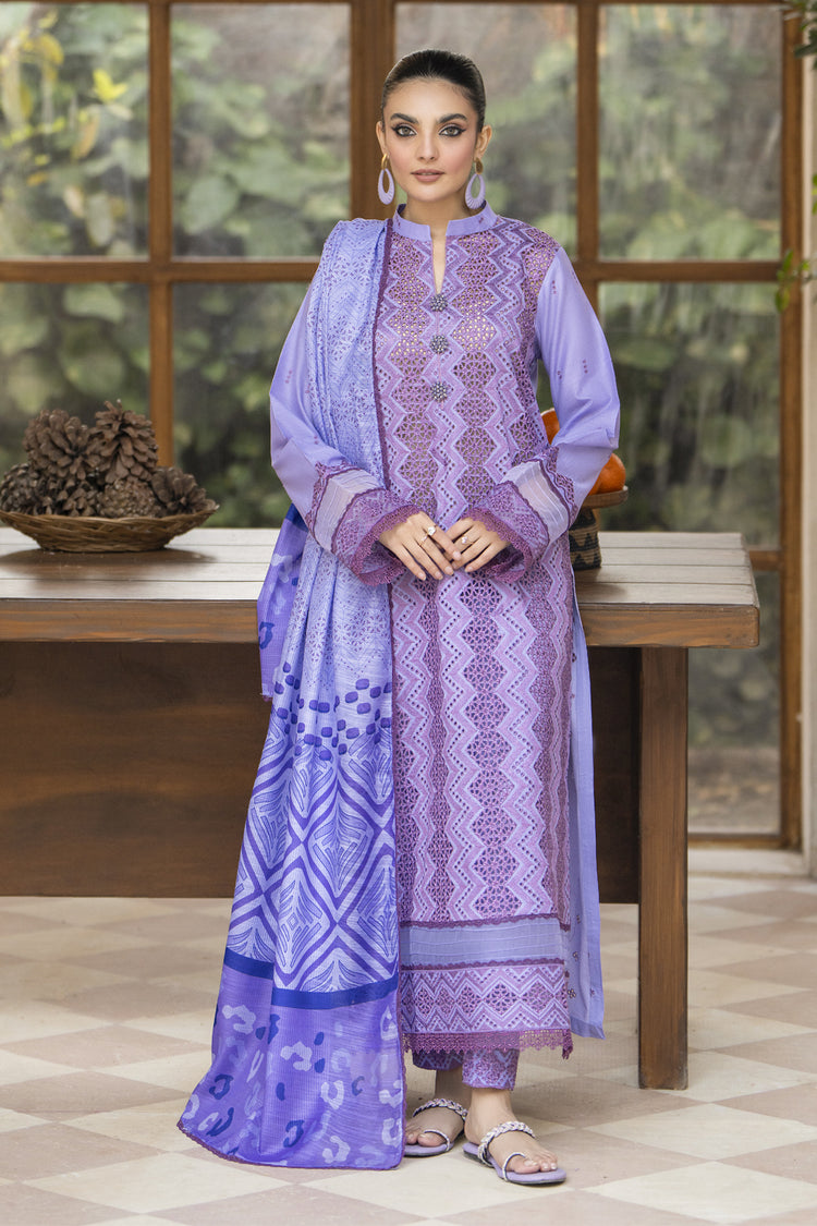 Meemzey - Ready To Wear 3 pc Lawn Embroidered Suit - MZ-1024