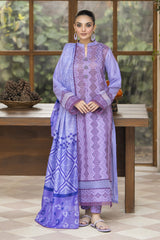 Meemzey - Ready To Wear 3 pc Lawn Embroidered Suit - MZ-1024